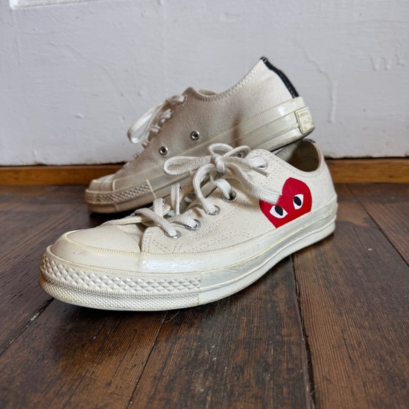Comme Des Garcons PLAY x Converse Chuck Taylor Low Top Sneaker W8 / M6 - Picture 1 of 10